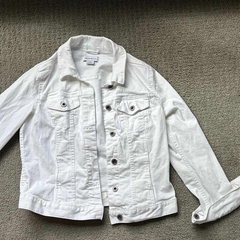Liz Claiborne White Jean Jacket